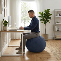 Chaise de yoga gonflable personnalisée avec housse en velours côtelé lavable, ballon ergonomique pour la correction de la posture