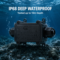Boîtier de jonction étanche IP68 bidirectionnel M686-2A 24A 450VAC rond pour éclairage sous-marin ignifuge - Vente en gros