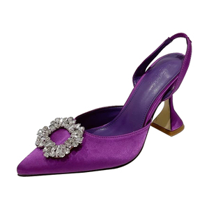 2025 Summer New Style Women's Shoes Fashionable Rhinestone Pointed High <b>Heels</b> Ladies Sandals Shoes - Product Image 6