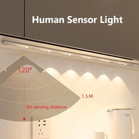 Lampu malam kabinet Led dapur Sensor gerakan, lampu malam Sensor gerakan mata kucing inframerah sangat tipis