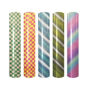 <span class=keywords><strong>Vinyle</strong></span> Textile Réfléchissant Holographique Arc-en-ciel YS Glitter, <span class=keywords><strong>Vinyle</strong></span> Thermocollant, Film PU Doré Haute Densité, HTV Flex - Product Image 1