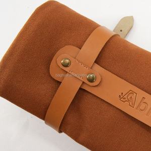 Wholesale Custom Portable Lightweight Durable Hiking Beach Camping Waterproof Beige Cotton Canvas Picnic <b>Camp</b> Mat <b>Blanket</b> - Product Image 4