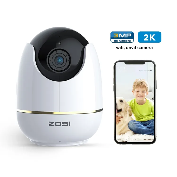 Best Quality 3mp Wifi Pet Baby Monitoring Camera Surveillance Ip 4k Baby Monitor Wireless Smart Tracking Wifi Cameras