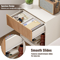 Chevet double minimaliste moderne avec décoration en bois pour chambre à coucher et table d'appoint de salon