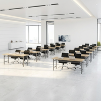 Table de conférence professionnelle à plateau rabattable, bureau de formation, mobilier de séminaire de qualité E1, mobilier modulaire pour salle de classe, bureau scolaire