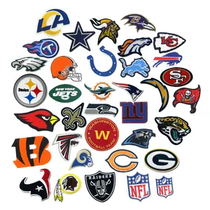 American Football NFL Sports Embroidered Team Logo Patch with Iron-on Backing