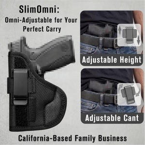 Étui de poche IWB en cuir PU Bodyguard 2.0, ambidextre, hauteur et inclinaison réglables, support amovible, clip métallique, étuis en nylon - Product Image 4