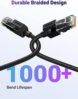 Kabel Ethernet UGREEN Cat 6 Braided Cat6 Gigabit Kecepatan Tinggi 1000Mbps Kabel Internet RJ45 Kabel LAN Jaringan Terproteksi