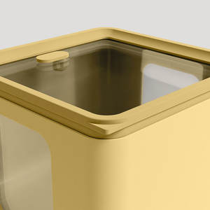 Versatile Quality Guarantee Yellow Polypropylene Square Italian Fashion <b>Kitchen</b> Food <b>Storage</b> <b>Container</b> - Product Image 3