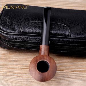 Muxiang Wooden Tobacco Pipe Bent Type With Acrylic Mouthpiece For Smoking - Product Image 3