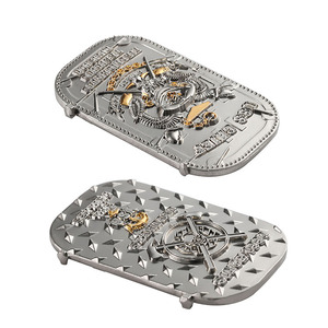 Alliage de haute qualité forme rectangulaire deux tons <span class=keywords><strong>couleur</strong></span> 3D argent plaqué pièces Collection pièce de défi personnalisée pour la Collection - Product Image 6