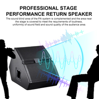 TX1152FM Haut-Parleur de Scène Professionnel 15 Pouces, Moniteur Audio Studio Large Bande Type Wedge