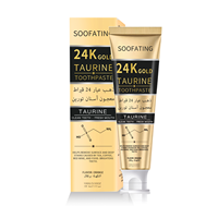 Vente en gros fabricant : Dentifrice à la taurine or 24K 120g, saveur orange fraîche, protection buccale et gingiva, blanchiment à domicile, personnalisable ODM/OEM