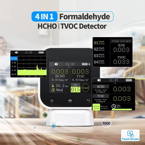 Monitor de Calidad del Aire Interior 4 en 1 FNIRSI SFD-02 con Pantalla Táctil, Detector de Formaldehído <span class=keywords><strong>HCHO</strong></span>, Medidor de TVOC y Temperatura, Carga Tipo-C - Product Image 3
