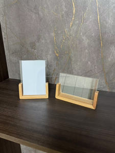 Marco de fotos de vidrio acrílico de doble cara de oro rosa para exhibición de hogar y Hotel abrazadera de imagen elegante para decoración de interiores - Product Image 3