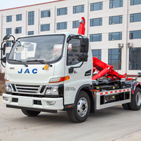 Camion à benne basculante JAC Junling avec bras de levage amovible pour une collecte facile des déchets