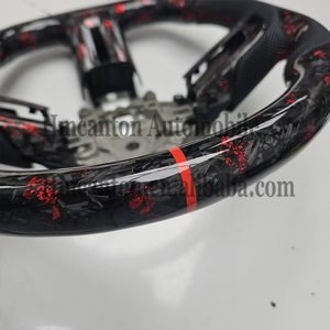 <b>Hot</b> Selling Quality Forged Carbon Fiber Perforated Leather Grip Steering Wheel for Ford Mustang Car Steering Wheel - Product Image 3