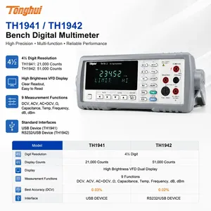 Multimètre numérique Tonghui TH1963A TH1953 à 6 chiffres, haute tension 1000V, True RMS, enregistrement de données USB, V/A/Q/Fréq/Capacité - Product Image 2