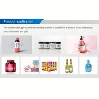 Équipement d'étiquetage automatique pour produits cylindriques, étiqueteuse à enveloppement complet pour bouteilles rondes, double face
