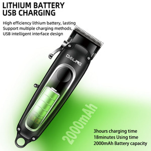 <span class=keywords><strong>DALING</strong></span>-Cortadora de pelo inalámbrica profesional para peluqueros, recortadora de pelo con pantalla LED, carga USB, 6500RPM - Product Image 4