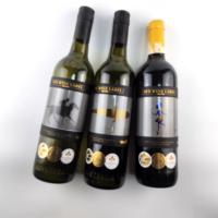 Etiqueta de vino de rejilla giratoria 3D creativa personalizada de China, etiqueta autoadhesiva con logotipo personalizado privado, hoja de oro, etiqueta de vino 3D