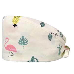Tie Back Hats Gorro DE TRABAJO Gorros de fregado dental Transpirable Ajustable Multicolor Suave para uso ambulatorio Dibujos animados de algodón - Product Image 6