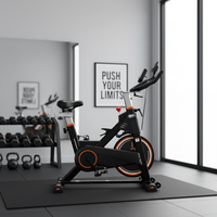 Vélo de spinning professionnel avec écran LCD, capacité de charge de 120 kg et volant d'inertie de 10 kg, idéal pour la maison