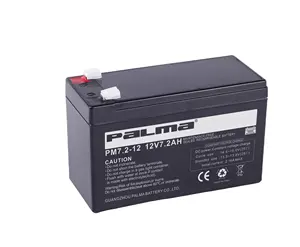 Palma nhà máy VRLA Pin 12v7.2ah F2 thiết bị đầu cuối có thể sạc lại Báo động Hệ thống an ninh pin dự phòng