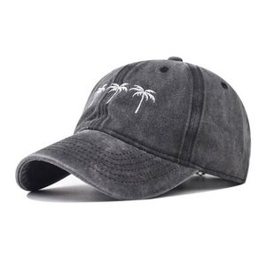 Casquette de baseball brodée motif cocotier, style sportif, pour homme et femme, en coton délavé, idéale pour le golf et les activités de plein air - Product Image 1