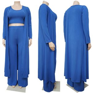 <span class=keywords><strong>Abbigliamento</strong></span> Donna Plus-Size per Wish, Set Tre Pezzi Elasticizzato a Costine Stile Europeo/Americano, Aderente e Sexy per Discoteca - Product Image 4