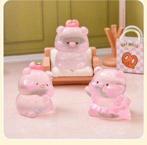 Ciondoli in Resina a Forma di Maialino Peach dei Cartoni Animati, <span class=keywords><strong>Casa</strong></span> delle Bambole Rosa Luminosa - Product Image 5