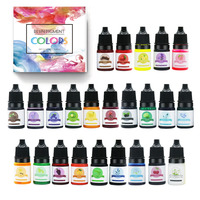 24 couleurs d'oxyde de fer organique non toxique à base d'eau pour revêtement sur ciment et plâtre, 10 ml par flacon