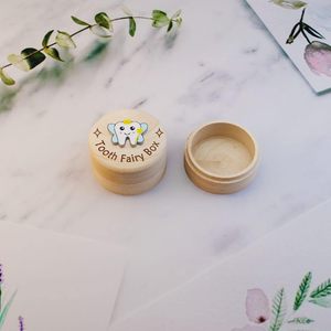 Scatola di fata dei denti, scatola di legno intagliato con il dente 3D, memorizza i denti persi per i bambini ha lasciato cadere la scatola di immagazzinaggio del ricordo del dente per il ragazzo o la ragazza - Product Image 3