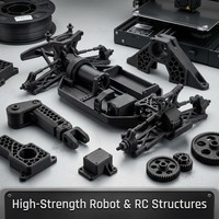 Filamen PETG-CF Berbahan Serat Karbon 1.75mm, Material Cetak 3D Teknik Kekuatan Tinggi, Hasil Akhir Matte, Pencetakan 200C