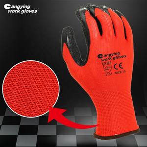 CHAUNGYING Guantes DE TRABAJO baratos Guantes de trabajo de punto recubiertos de látex de concha de algodón Guantes DE TRABAJO Construcción - Product Image 3
