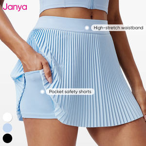 詹雅2026女式防震聚会健身房健身瑜伽背心套装透气百褶高尔夫网球裙2件套 - Product Image 5