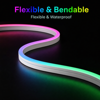 Bande LED néon flexible en PVC RGB 24V DC 2835 96LEDs/m 7-8W/m L6*H12mm IP65 Dimmable