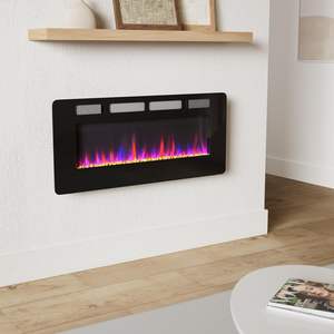 <span class=keywords><strong>Chimenea</strong></span> de <span class=keywords><strong>50</strong></span> pulgadas, decoración flotante, <span class=keywords><strong>chimenea</strong></span> LED, calentadores eléctricos, <span class=keywords><strong>chimenea</strong></span> eléctrica montada en la pared con control remoto - Product Image 6