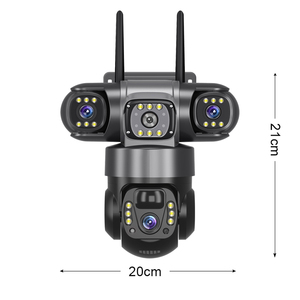Camera V380 Hotsale ba ống kính, năng lượng mặt trời, hỗ trợ 4G, lưu trữ đám mây và bộ nhớ, đàm thoại hai chiều, thông báo hình ảnh, báo động, camera CCTV - Product Image 2