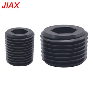 <span class=keywords><strong>Bouchon</strong></span> fileté en aluminium 3/8" NPT personnalisable, finition oxyde noir usinée CNC, fournisseur d'accessoires <span class=keywords><strong>de</strong></span> quincaillerie automobile - Product Image 1