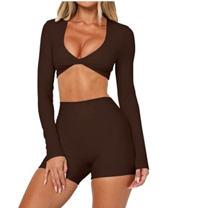 Ensembles de Vêtements de Sport Personnalisés en Gros pour Femmes : Tenues de Yoga, Vêtements d'Entraînement de Gym, Soutiens-Gorge de Sport, Vestes et Leggings Taille Haute - Product Image 1