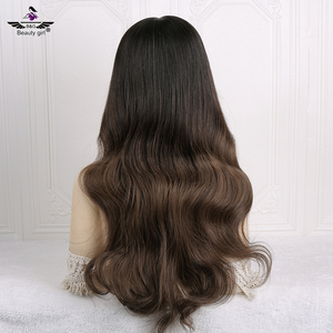 Ordina Ora, Pronta per la Spedizione: Parrucca Frontale in Pizzo 13x6 con Capelli Lunghi Veri, Nodi Sbiancati, Ombré Marrone Rossastro, per Donne - Product Image 2