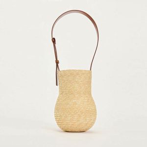 Gourd Shape Straw Bag Fashion Lady Wheat Straw <b>Mini</b> Bag Holiday Women Beach Bag - Product Image 2