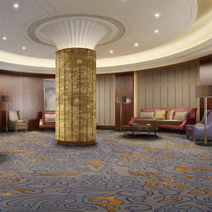 Tapis en nylon imprimé mur à mur ignifuge fabriqué à la machine pour chambres d'hôtel, cinéma et théâtre lavable pour la prière et les voitures - Product Image 1