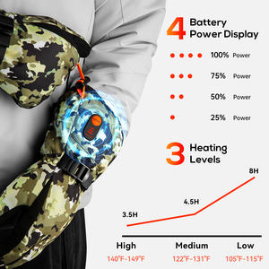 Guantes de camuflaje Wasoto para caza al aire libre, guantes impermeables calefactores alimentados por batería para pesca, nuevo diseño para invierno - Product Image 4