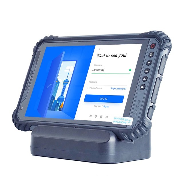 8" 10'' Touchscreen Waterproof Card Reader Nfc  10 Rugged Tablet  with NFC GPS 4G LTE Back 1D2D Scanning Head  10000mah