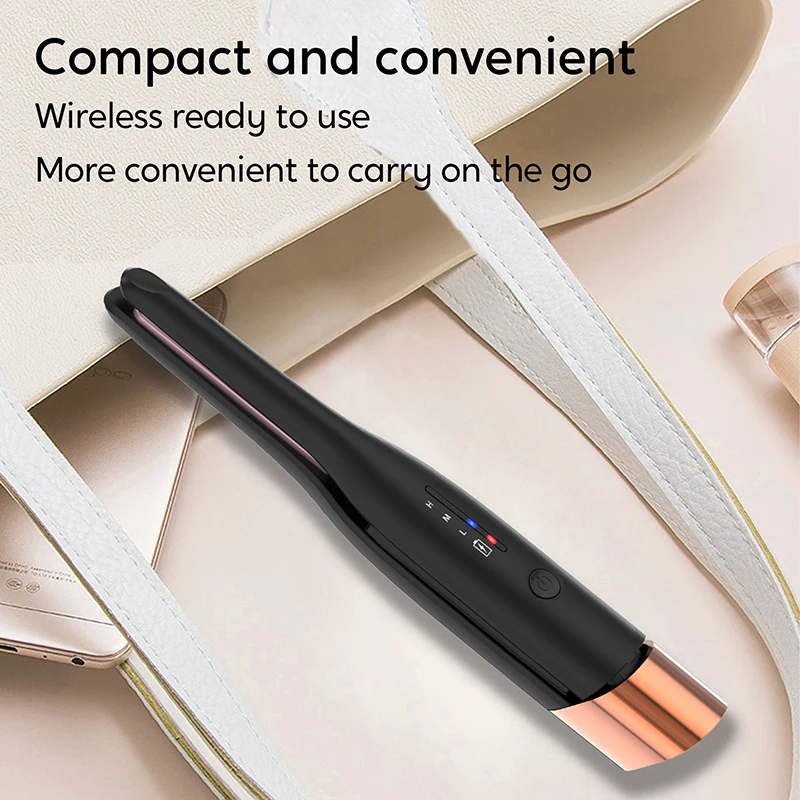 Manufacturer Keratin Fast Straightening Portable Mini Wireless New 2 in 1 Cordless Hair Curl Flat Iron Styling Hair Straightener