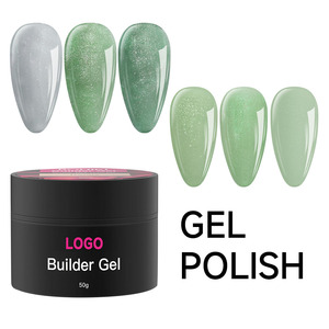 <b>Top</b> Ranking OEM 50g Hard Gel Nail Builder Extension Gel Green Cat Eye Professional UV Nail Construction Builder Gel Nail Polish - Product Image 1