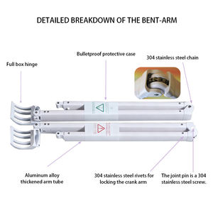 <span class=keywords><strong>Toldo</strong></span> Retráctil para Exteriores, Versión Personalizada, Fácil de <span class=keywords><strong>Instalar</strong></span>, <span class=keywords><strong>Toldo</strong></span> Retráctil con <span class=keywords><strong>Motor</strong></span>, Resistente al Viento, con Brazos Plegables - Product Image 4