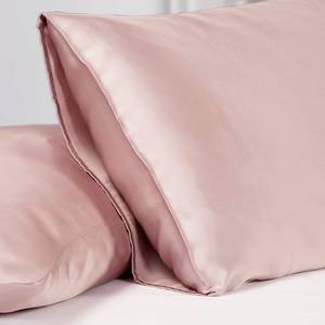 19mm 60*50 Ensemble de taies d'oreiller en soie de luxe 6A Grade 100% Tissu de mûrier Taies d'oreiller en soie rose douce et confortable Queen Size - Product Image 5